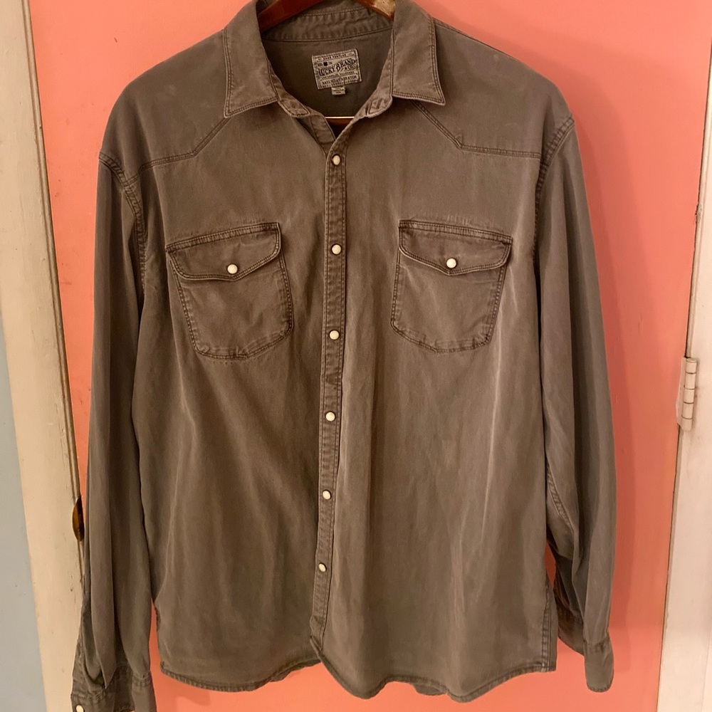 Lucky brand grey denim shirt